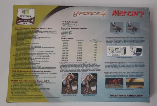 Mercury KOB N884LTM AGP Grafikkarte (GeForce4 MX440SE, 64MB, retro,  NOS, 2002) - Image 6