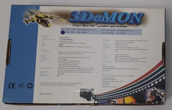 DCS ProVideo 3DeMON PV821  AGP Grafikkarte (Riva TNT, 16MB, retro,  NOS, 1999) - Image 10