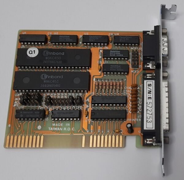 Winbond Multi-I/O 8-bit ISA Controller (seriell, parallel, RS-232, LPT, 1992) - Image 2