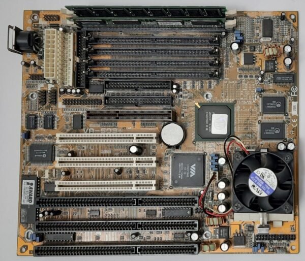 FIC VA-503+ Super Sockel 7 ISA AGP retro Mainboard + AMD K6-2 300MHz + 96MB RAM