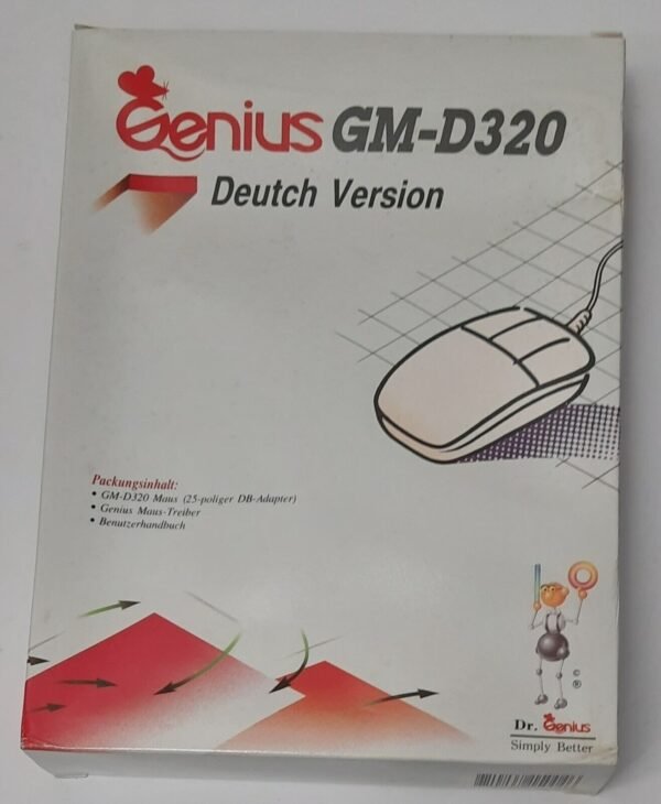 Genius GM-D320 Mouse (serielle Maus, RS232, retro, XT/AT, OVP, NOS)