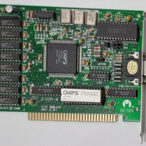 Octek EVGA-8 8-bit ISA VGA Grafikkarte (CHIPS F82C451, 256KB, retro, 1990)