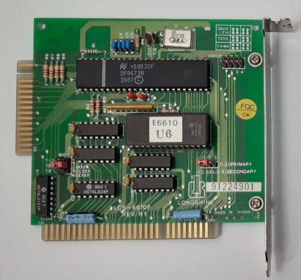 Longshine LCS-6610F 8-bit ISA Floppy-Controller (retro, 1988)