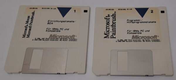 Microsoft Mouse Treiber Diskette + Paintbrush (retro, 1989)