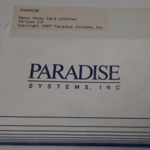 Paradise Basic Video Card Utilities 5.25" Diskette (retro, 1987)