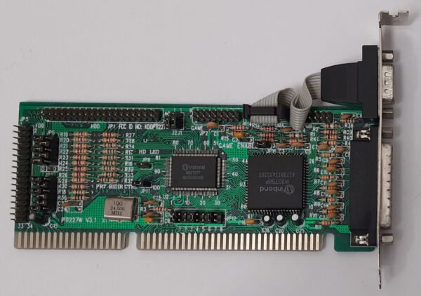 DTK PTI-227W ISA Multi-I/O IDE Floppy Controller (Winbond, retro, 1994)