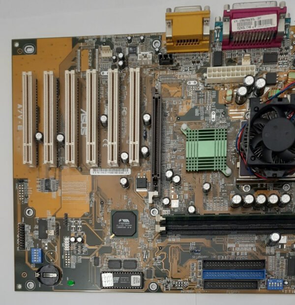 ASUS A7V-E Sockel A AGP retro Mainboard + AMD Athlon 750MHz + 256MB SD-RAM - Image 2