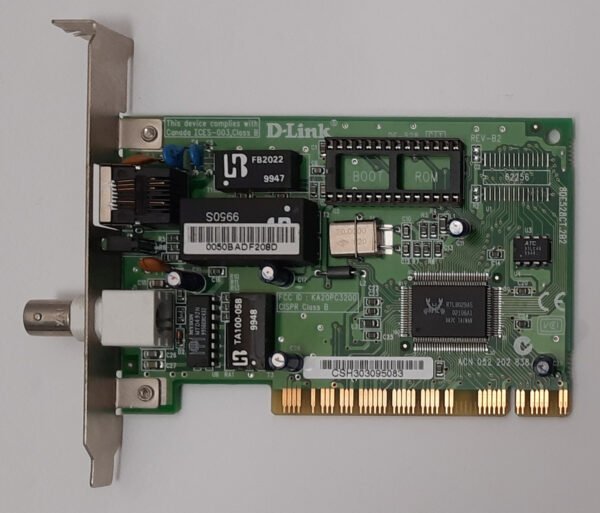 D-LINK 8DE528CT.2B2 PCI Netzwerkkarte (RTL8029AS, RJ45, retro, 2000)