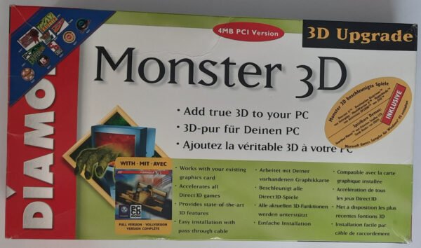 Diamond Monster 3D PCI Grafikbeschleuniger (3dfx Voodoo, 4MB, retro, OVP, 1998)
