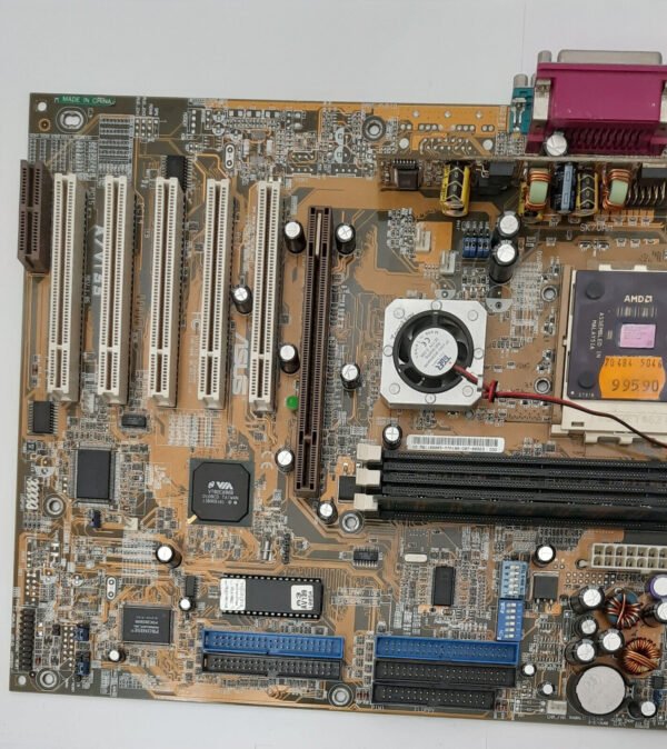 ASUS A7V133 Sockel A AGP retro Mainboard + AMD Athlon 1000MHz + 256MB SD-RAM - Image 2