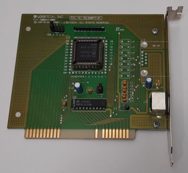 Logitech 6QBP7-3F 8-bit ISA Controller (bus mouse, retro, 1989) - Image 2