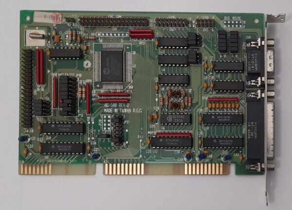 DFI MIO-500 Multi-I/O IDE Floppy ISA Controller (UMC, retro, 1992)