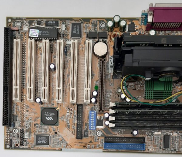 ASUS P3V4X Slot 1 AGP ISA retro Mainboard + Pentium III 667MHz + 384MB SD-RAM - Image 2