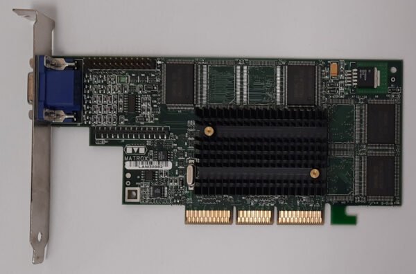 Matrox Millennium G400 AGP Grafikkarte (G4+M4A16G, 16MB SG-RAM, retro, 1999)