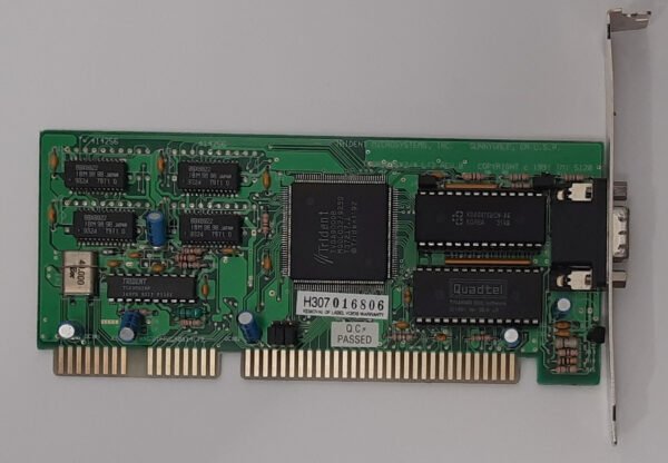 Trident 9016X2/4 LT2 REV. B ISA Grafikkarte (TVGA9000B, 512KB, retro, 1993)