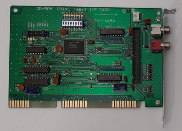 Mitsumi CD-ROM DRIVE 16BIT I/IF Card ISA Controller (74-1645A, retro, 1993)