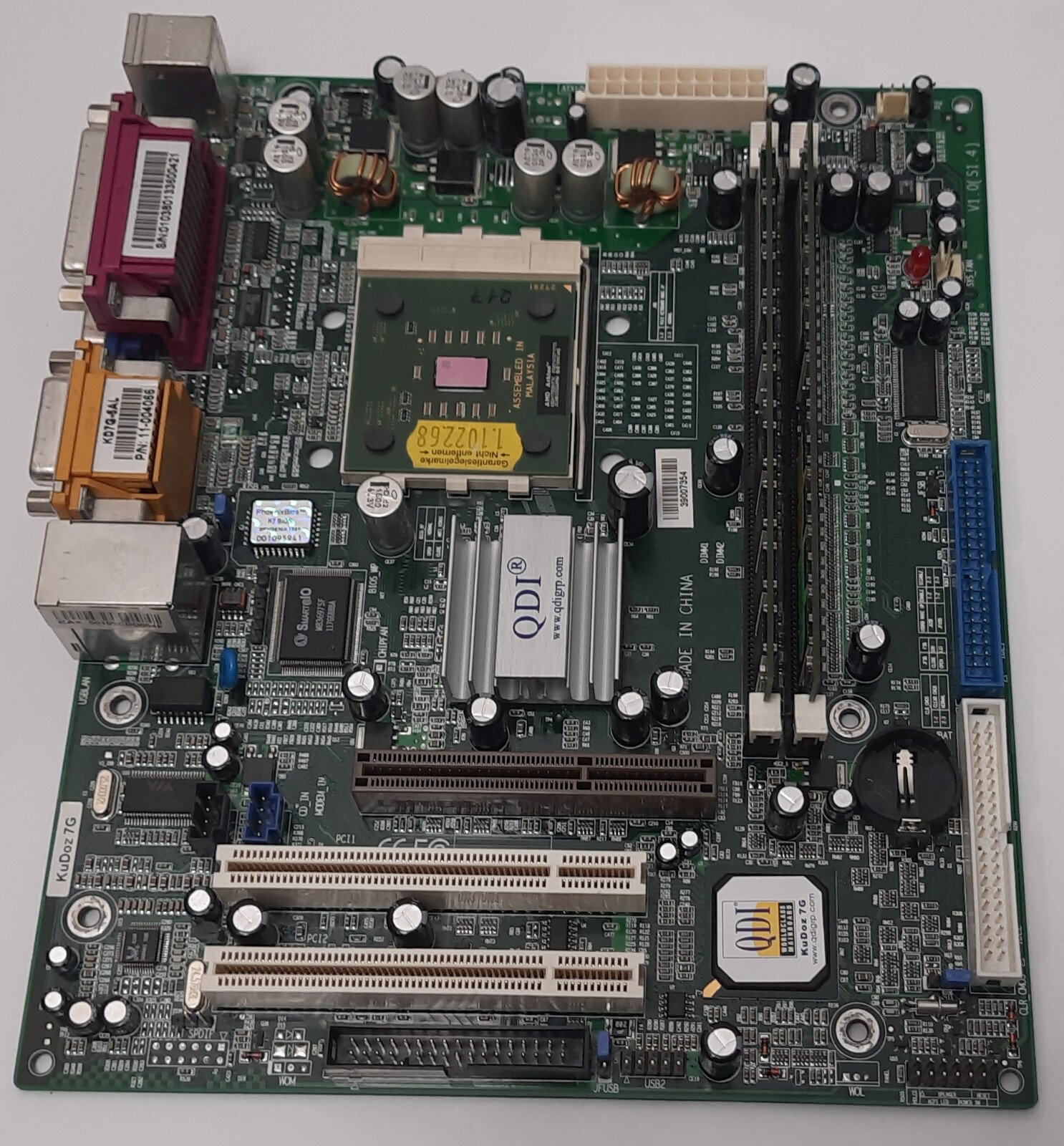 QDI KuDoz 7G Sockel A AGP retro Mainboard + AMD Athlon XP 1700+ + 512MB RAM - Image 2