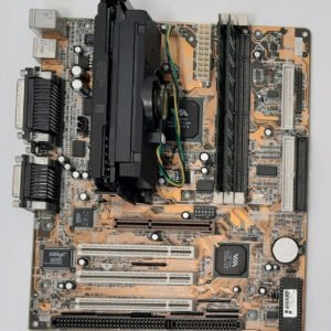 Biostar M6VBE Slot 1 ISA retro Mainboard + Intel Pentium III 450MHz + 128MB RAM