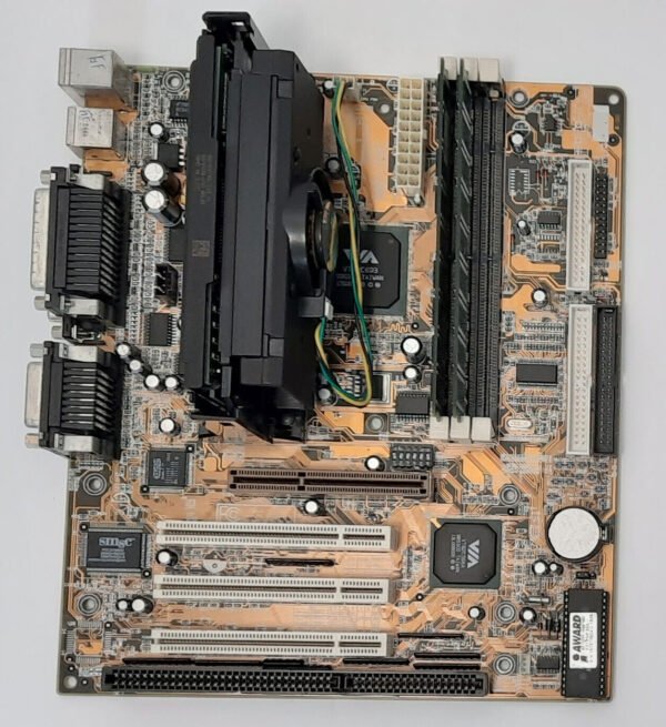 Biostar M6VBE Slot 1 ISA retro Mainboard + Intel Pentium III 450MHz + 128MB RAM