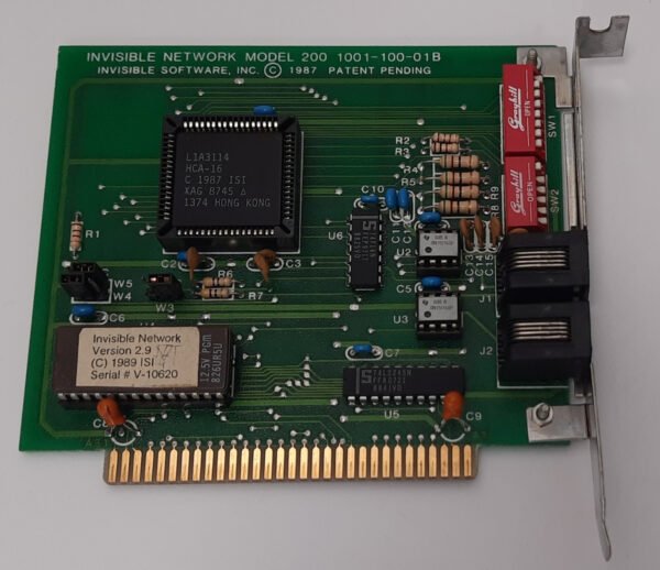 Invisible Network Model 200 8-bit ISA Netzwerkkarte (retro, 1987) - Image 2