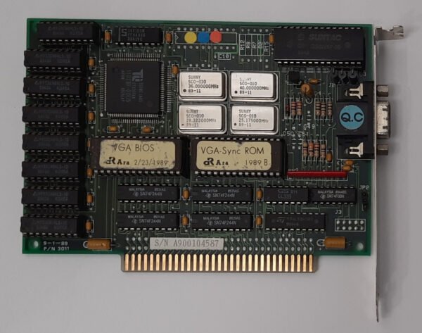 Ara-Tech Optima VGA 800 8-bit ISA Grafikkarte (Tseng ET3000, 256KB, retro, 1989)