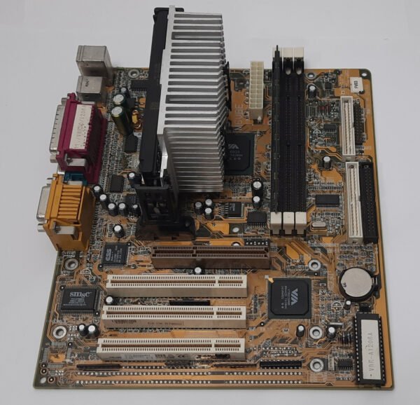 Biostar M6VBE Slot 1 ISA retro Mainboard + Intel Pentium III 533MHz + 128MB RAM - Image 2