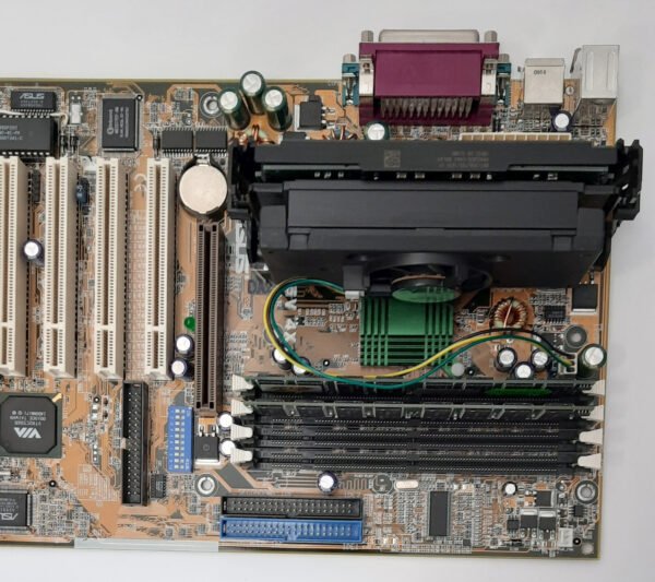 ASUS P3V4X Slot 1 AGP ISA retro Mainboard + Pentium III 667MHz + 384MB SD-RAM - Image 3