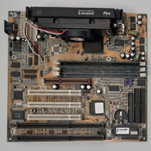 FIC KA-6100 Slot 1 AGP ISA retro Mainboard + Pentium II 400MHz + 128MB SD-RAM