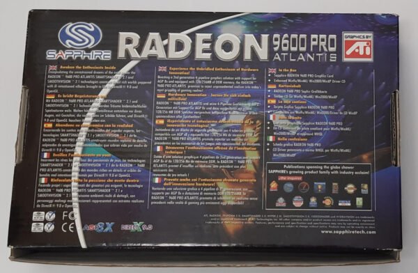 Sapphire Radeon 9600 Pro Atlantis AGP Grafikkarte (ATI, 128MB, retro, 2004, OVP) - Image 7