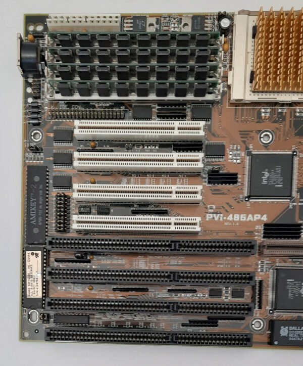 ASUS PVI-486AP4 VIP VLB ISA PCI 486 retro Mainboard + Intel 486DX2 66MHz + 16MB - Image 2