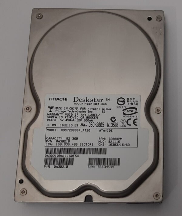 Hitachi Deskstar HDS728080PLAT20 IDE Festplatte (81GB, retro, 2005)