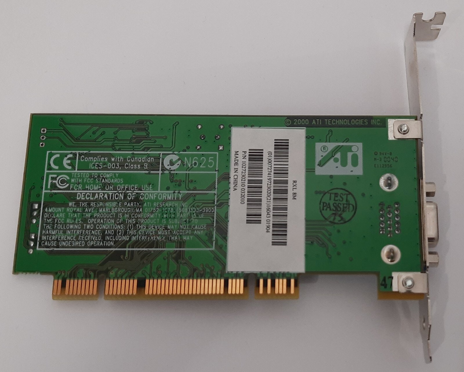ATI Rage XL PCI Grafikkarte (109-72300-10, 8MB, retro, 2000) - Image 4