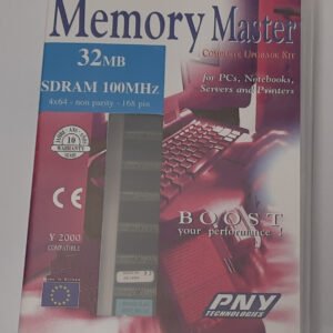 PNY Memory Master 32MB SD-RAM 100MHz (retro, NOS, 1998)
