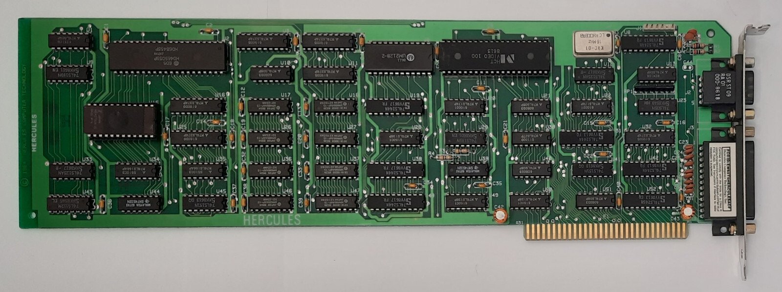 Hercules GB102 8-bit ISA Grafikkarte (HGC, monochrom, retro, 1986)
