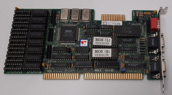 ABLE VGA III ISA Grafikkarte (Trident TVGA 8800CS, 512KB, EGA, VGA, retro, 1989) - Image 2