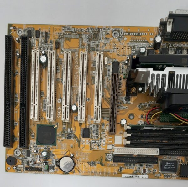 MSI MS-6163 Slot 1 ISA AGP retro Mainboard + Pentium III 550MHz + 128MB RAM - Image 2