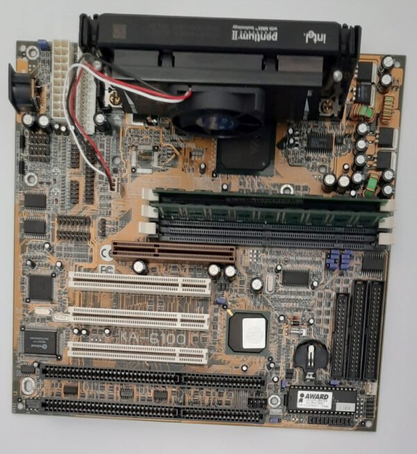 FIC KA-6100 Slot 1 AGP ISA retro Mainboard + Pentium II 400MHz + 128MB SD-RAM - Image 2