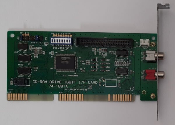 Mitsumi CD-ROM DRIVE 16BIT I/IF Card ISA Controller (74-1881A, retro, 1994)