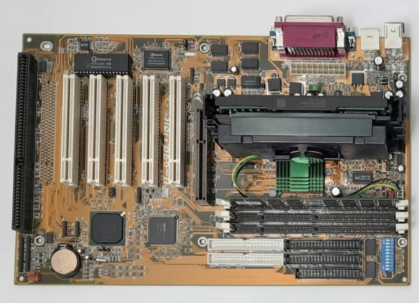 ABIT BE6-II Slot 1 AGP ISA retro Mainboard + Pentium III 500MHz + 128MB RAM