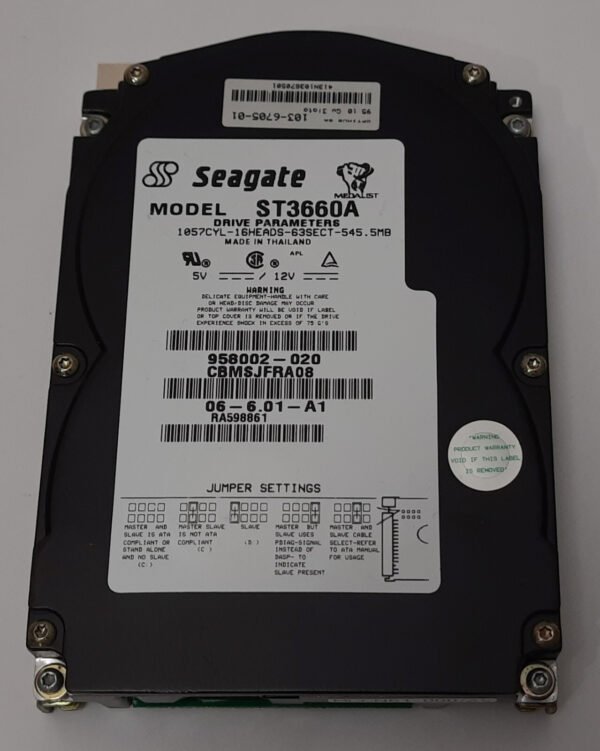 Seagate ST3660A IDE Festplatte (545MB, retro, 1995)
