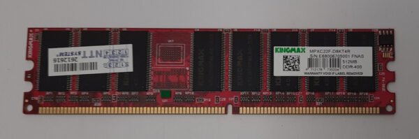 Kingmax 512MB DDR RAM (DDR-400, MPXC22F-D8KT4R, rot, retro)