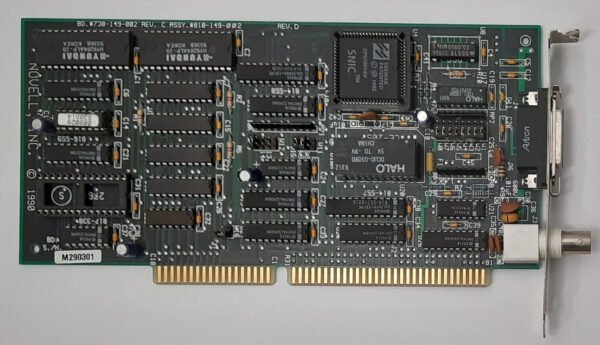Novell / Microdyne NE2000 ISA Netzwerkkarte (BNC, 810-149-002, retro, 1992)