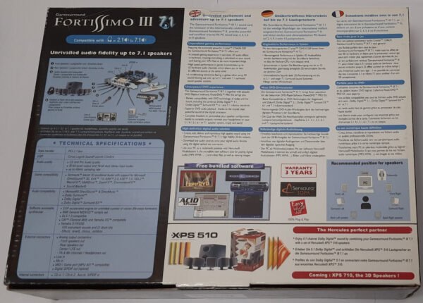 Hercules Fortissimo III 7.1 PCI Soundkarte (Crystal CS4624, 2002, OVP) - Image 9