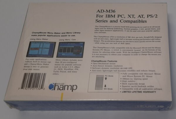Champ Mouse AD-M36 serielle Maus (RS232, retro, NOS) - Image 4