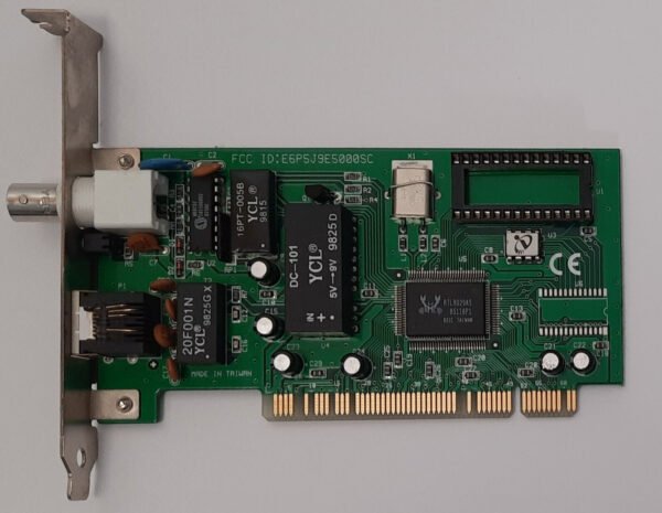 RPTI International NV5000SC PCI Netzwerkkarte (RTL8029AS, RJ45, BNC, retro,1998)