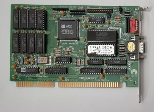 Octek PVGA1D ISA Grafikkarte (EP20038R12, WD90C30-LR, 1MB, retro, 1991)