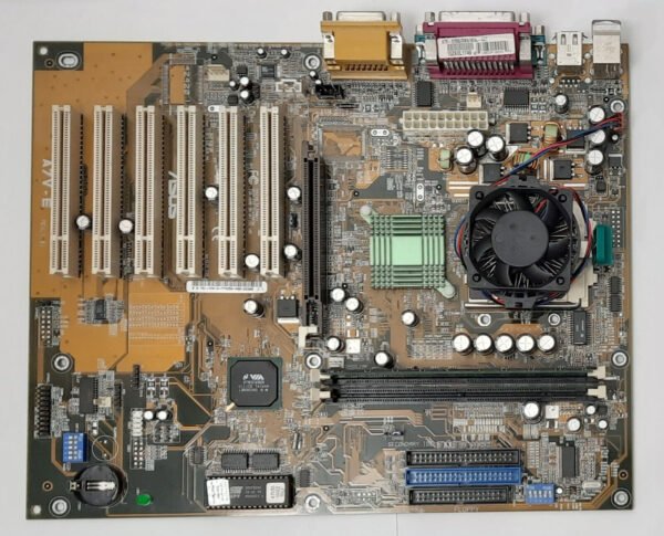 ASUS A7V-E Sockel A AGP retro Mainboard + AMD Athlon 750MHz + 256MB SD-RAM