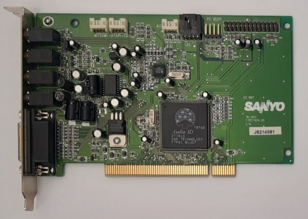 SANYO PowerCard 3D Sound PCI Soundkarte (OTI610, Audia 3D, TB-3DS1, retro, 1997)